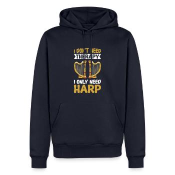 Harpiste Harpe Musique Harpiste - Sweat à capuche Premium bio Homme - bleu marine - Devant - Nico (187cm)
