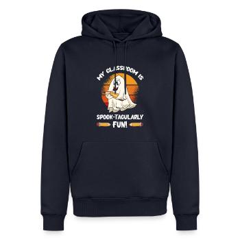 Cadeaux d’Halloween drôle de professeur - Sweat à capuche Premium bio Homme - bleu marine - Devant - Nico (187cm)