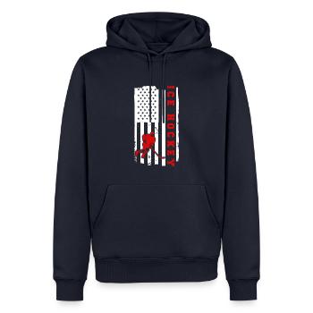 Eishockey Spruch für Eishockeyspieler - Männer Premium Bio Hoodie - Navy - Vorne - Nico (187cm)