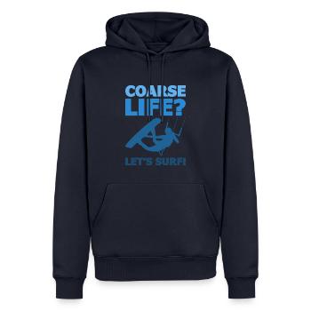 Kitesurf Kitesurf Kitesurf Kiteboarder - Sweat à capuche Premium bio Homme - bleu marine - Devant - Nico (187cm)