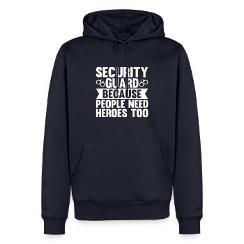 Vêtements de sécurité Accessoires de sécurité - Sweat à capuche Premium bio Homme - bleu marine - Devant - Nico (187cm)