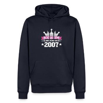 17 ans d’anniversaire 2007 cadeau d’anniversaire - Sweat à capuche Premium bio Homme - bleu marine - Devant - Nico (187cm)