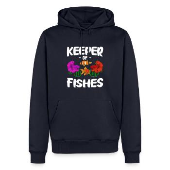 Aquaristik Fischzucht Aquarianer - Männer Premium Bio Hoodie - Navy - Vorne - Nico (187cm)