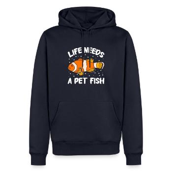 Aquaristik Fischzucht Aquarianer - Männer Premium Bio Hoodie - Navy - Vorne - Nico (187cm)