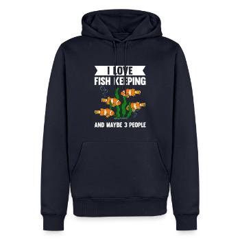 Aquaristik Fischzucht Aquarianer - Männer Premium Bio Hoodie - Navy - Vorne - Nico (187cm)