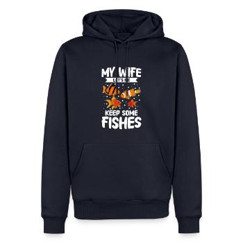 Aquaristik Fischzucht Aquarianer - Männer Premium Bio Hoodie - Navy - Vorne - Nico (187cm)