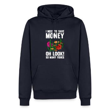 Aquaristik Fischzucht Aquarianer - Männer Premium Bio Hoodie - Navy - Vorne - Nico (187cm)
