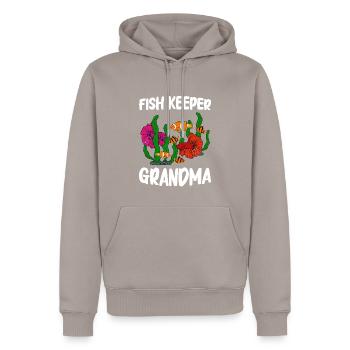 Aquaristics, Fish farming, Aquarists - Men’s Premium Organic Hoodie - taupe - Front - Nico (187cm)