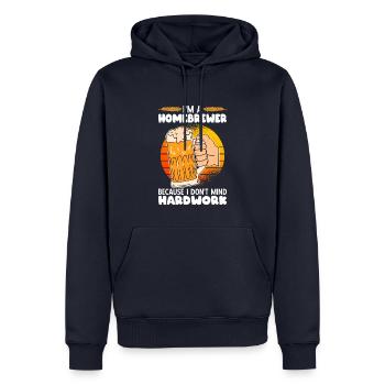 Beer Homebrewing Bier selber brauen - Männer Premium Bio Hoodie - Navy - Vorne - Nico (187cm)