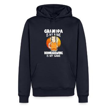 Beer Homebrewing Bier selber brauen - Männer Premium Bio Hoodie - Navy - Vorne - Nico (187cm)