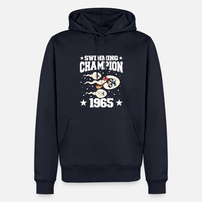 1965 Anniversaire 59 ans - Sweat à capuche Premium bio Homme - bleu marine
