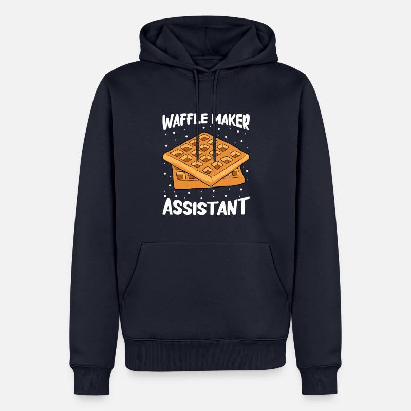 Gaufrier - Sweat à capuche Premium bio Homme - bleu marine