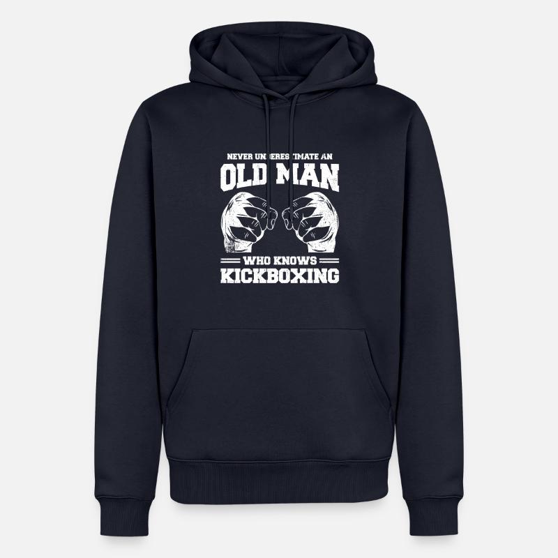 Kickboxen Kickboxer Kickboxing - Sweat à capuche Premium bio Homme - bleu marine