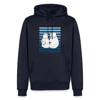 Kickboxen Kickboxer Kickboxing - Sweat à capuche Premium bio Homme - bleu marine - Devant - Nico (187cm)