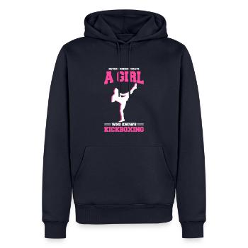 Kickboxen Kickboxer Kickboxing - Sweat à capuche Premium bio Homme - bleu marine - Devant - Nico (187cm)