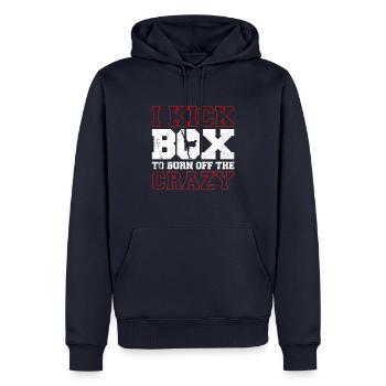Kickboxen Kickboxer Kickboxing - Sweat à capuche Premium bio Homme - bleu marine - Devant - Nico (187cm)