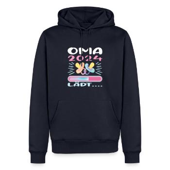 Oma 2024 werdende Oma 2024 Loading - Männer Premium Bio Hoodie - Navy - Vorne - Nico (187cm)