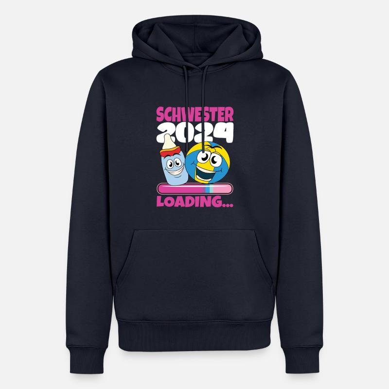 Schwester werden Schwester 2024 - Männer Premium Bio Hoodie - Navy
