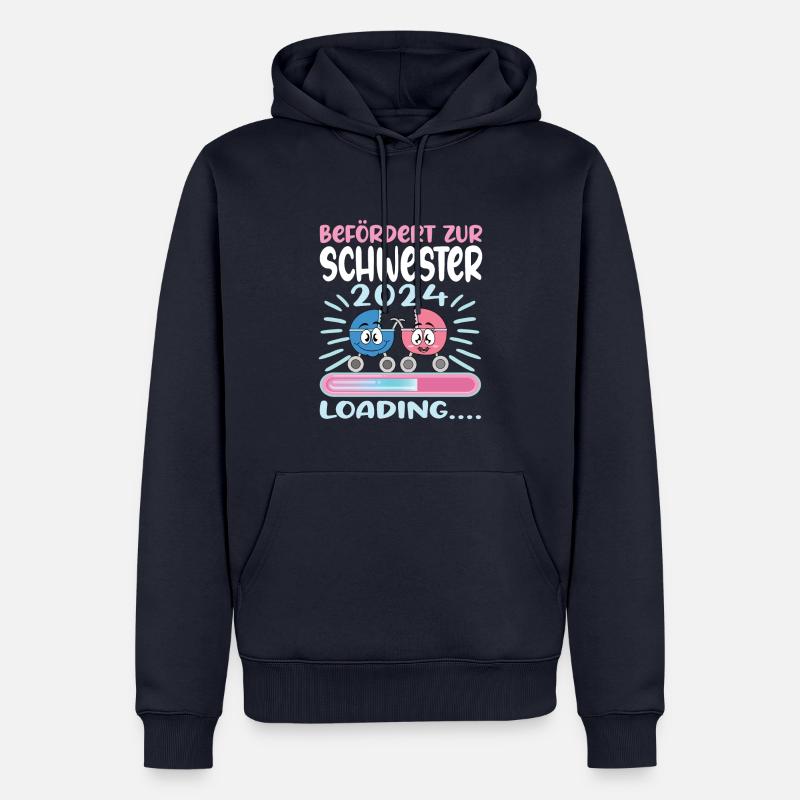 Schwester werden Schwester 2024 - Männer Premium Bio Hoodie - Navy