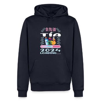 Tante 2024 Tante Werden 2024 - Männer Premium Bio Hoodie - Navy - Vorne - Nico (187cm)