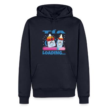 Tante 2024 Tante Werden 2024 - Männer Premium Bio Hoodie - Navy - Vorne - Nico (187cm)
