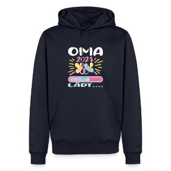 Oma 2024 werdende Oma 2024 Loading - Männer Premium Bio Hoodie - Navy - Vorne - Nico (187cm)
