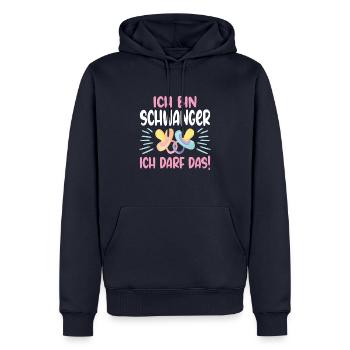Mama 2024 werdende Mutter Schwangerschaft - Männer Premium Bio Hoodie - Navy - Vorne - Nico (187cm)