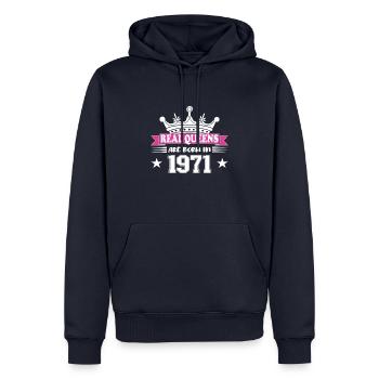 53 Jahre alt Geburtstag 1971 Geburtstag - Männer Premium Bio Hoodie - Navy - Vorne - Nico (187cm)