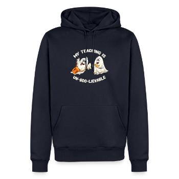 Lustige Lehrer Halloween Geschenke - Männer Premium Bio Hoodie - Navy - Vorne - Nico (187cm)