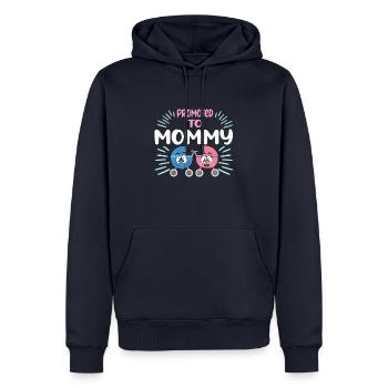 Maman 2024 Enceinte Maman Grossesse - Sweat à capuche Premium bio Homme - bleu marine - Devant - Nico (187cm)