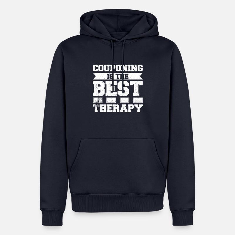 Coupon de points - Sweat à capuche Premium bio Homme - bleu marine