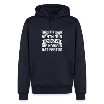 Pension 2024 Pensionärin 2024 Rente 2024 - Männer Premium Bio Hoodie - Navy - Vorne - Nico (187cm)