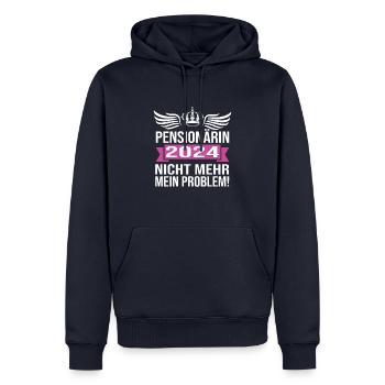 Pension 2024 Pensionärin 2024 Rente 2024 - Männer Premium Bio Hoodie - Navy - Vorne - Nico (187cm)