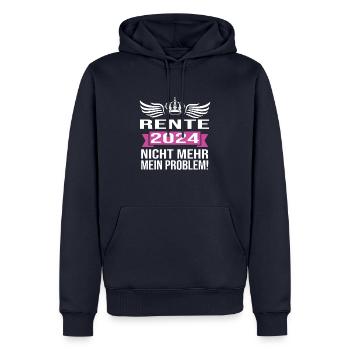 Pension 2024 Pensionärin 2024 Rente 2024 - Männer Premium Bio Hoodie - Navy - Vorne - Nico (187cm)