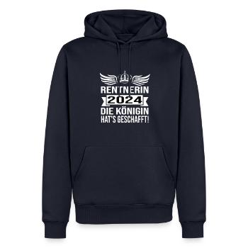 Pension 2024 Pensionärin 2024 Rente 2024 - Männer Premium Bio Hoodie - Navy - Vorne - Nico (187cm)
