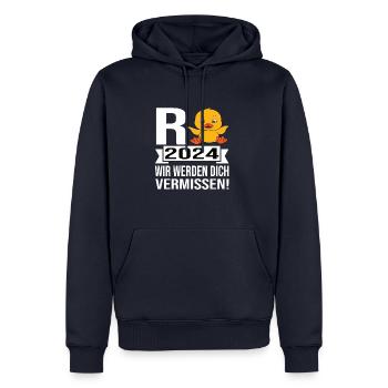 Pension 2024 Pensionärin 2024 Rente 2024 - Männer Premium Bio Hoodie - Navy - Vorne - Nico (187cm)