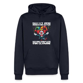 Costume de carnaval Carnaval Carnaval - Sweat à capuche Premium bio Homme - bleu marine - Devant - Nico (187cm)