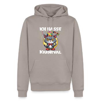 Karneval Kostüm Fasching Fastnacht - Männer Premium Bio Hoodie - Taupe - Vorne - Nico (187cm)