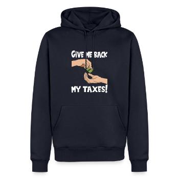 Steuerzahler Finanzamt Steuer zahlen - Männer Premium Bio Hoodie - Navy - Vorne - Nico (187cm)