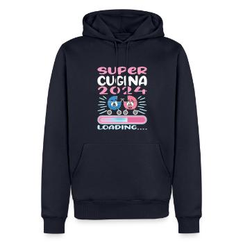 Become a cousin in 2024 - Men’s Premium Organic Hoodie - navy - Front - Nico (187cm)