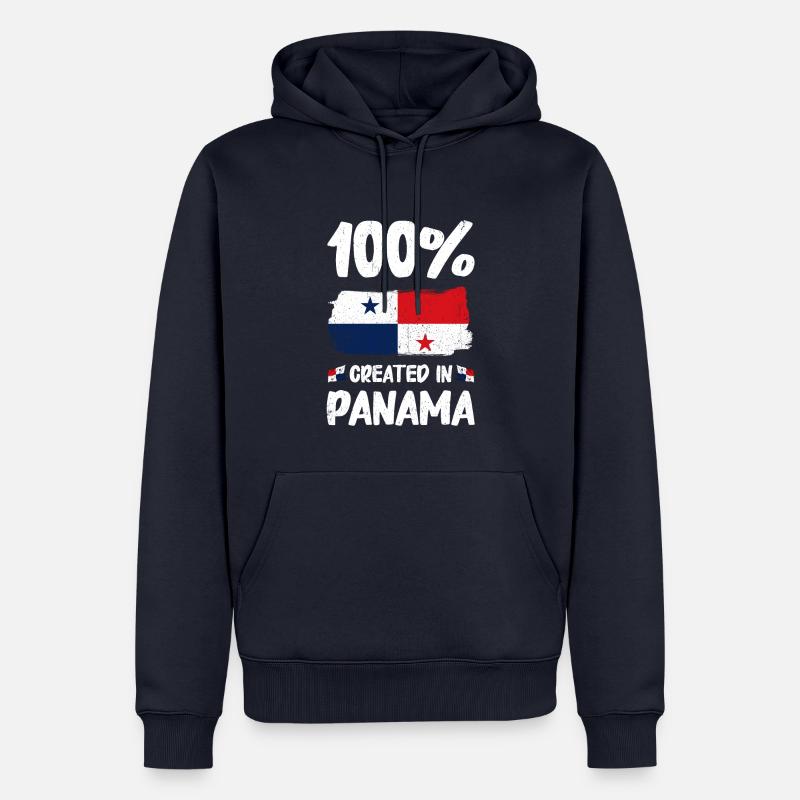 Drapeau panaméen Drapeau panaméen - Sweat à capuche Premium bio Homme - bleu marine