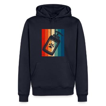 Hundefrisör und Hundepflege - Männer Premium Bio Hoodie - Navy - Vorne - Nico (187cm)