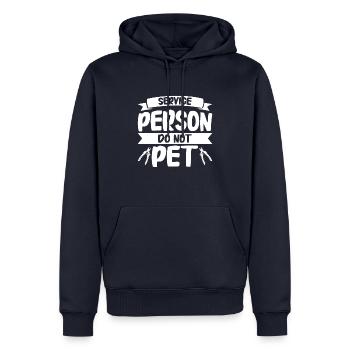 Hundefrisör und Hundepflege - Männer Premium Bio Hoodie - Navy - Vorne - Nico (187cm)