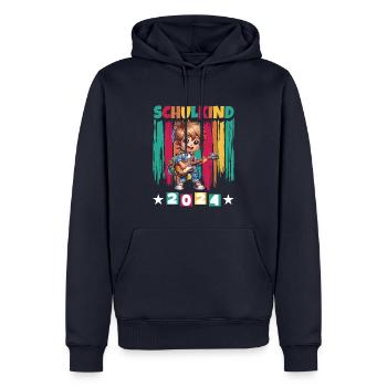 Einschulung Grundschüler Schulkind 2024 - Männer Premium Bio Hoodie - Navy - Vorne - Nico (187cm)
