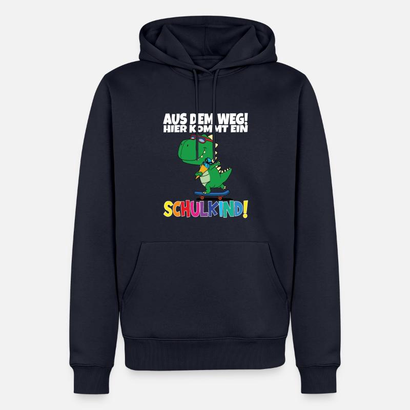 Écolier 2024 entrant à l'école - Sweat à capuche Premium bio Homme - bleu marine