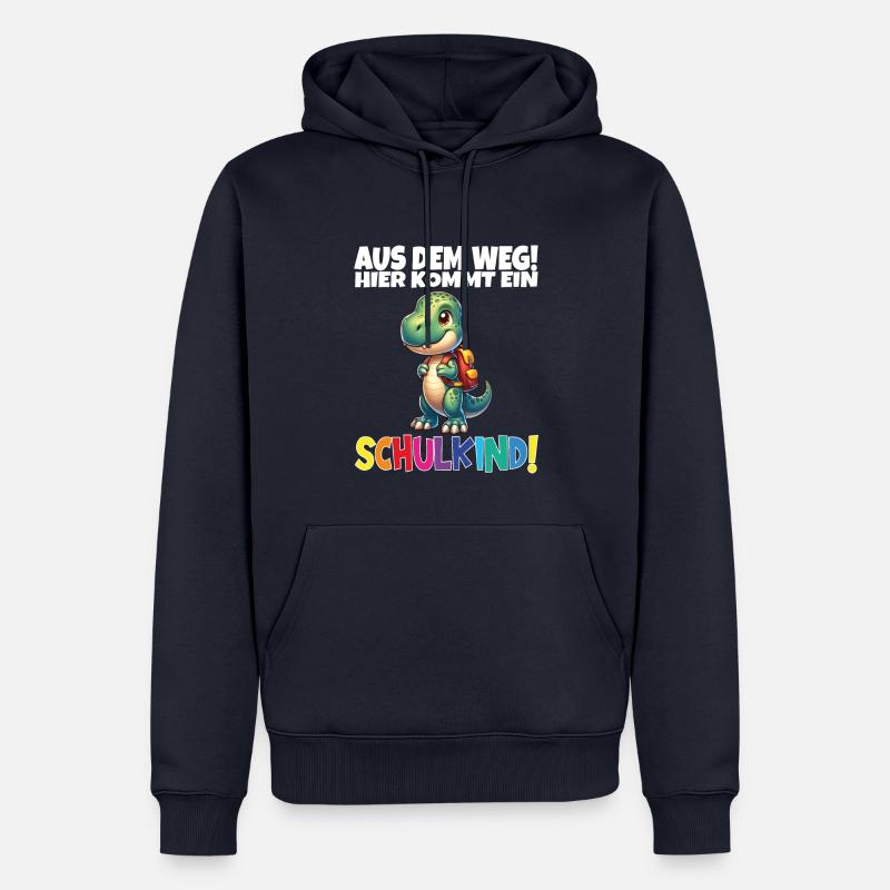 Écolier 2024 entrant à l'école - Sweat à capuche Premium bio Homme - bleu marine