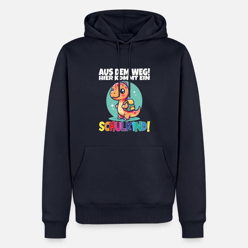 Écolier 2024 entrant à l'école - Sweat à capuche Premium bio Homme - bleu marine