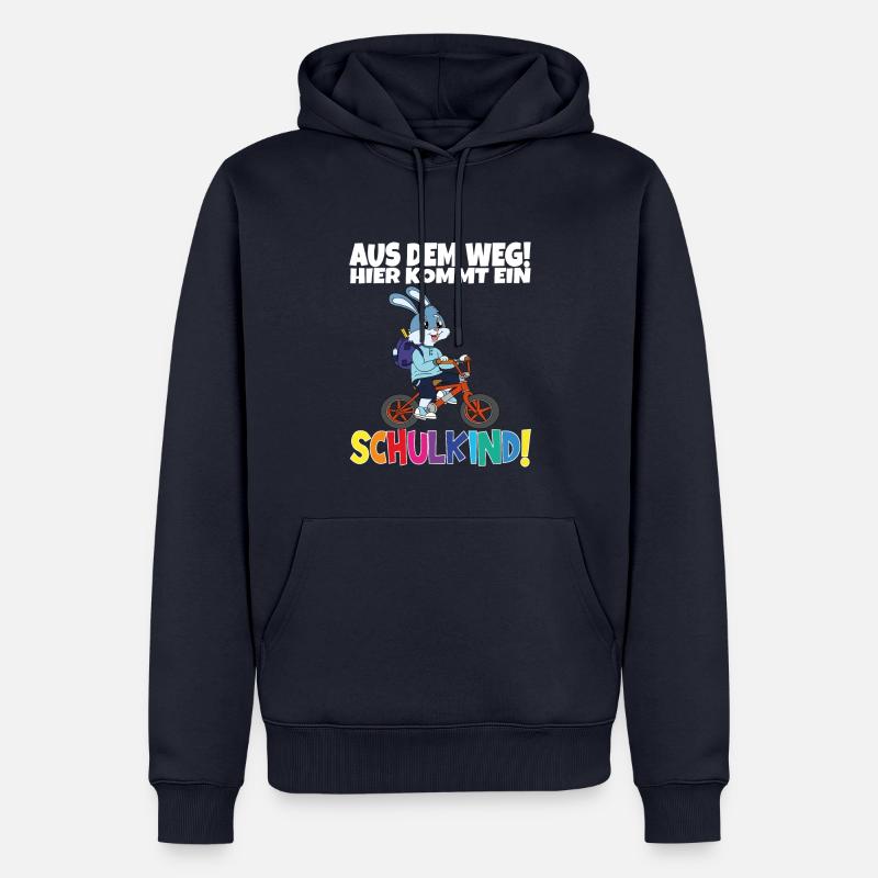 Écolier 2024 entrant à l'école - Sweat à capuche Premium bio Homme - bleu marine