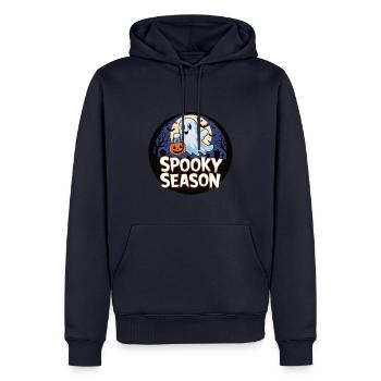 Cute Halloween Ghost Spooky Season Ghost - Männer Premium Bio Hoodie - Navy - Vorne - Nico (187cm)