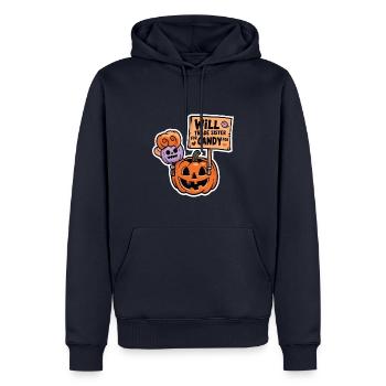 Halloween Will Trade Sister For Candy - Men’s Premium Organic Hoodie - navy - Front - Nico (187cm)
